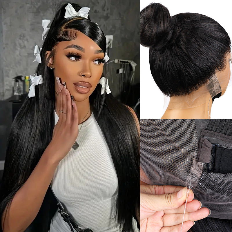 Best Full Lace Straight Wig for Black Women | Natural Hairline | 100% Human Hair | HD Transparent Lace - AlloveHair