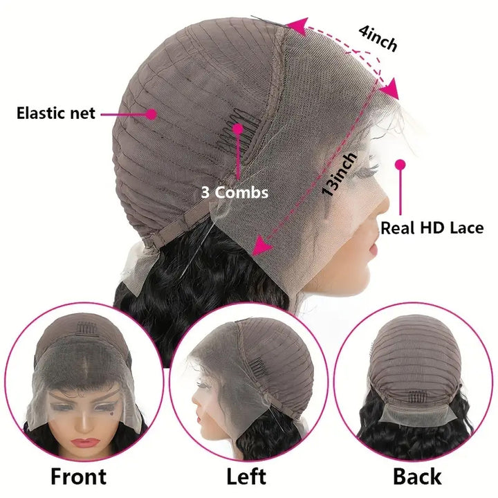 【40Inch Long Wig】Allove Bleach Knots & Pre Pulacked 13x4 Skinlike Real HD Full Lace Front Virgin Human Hair Wig 250% Density - AlloveHair