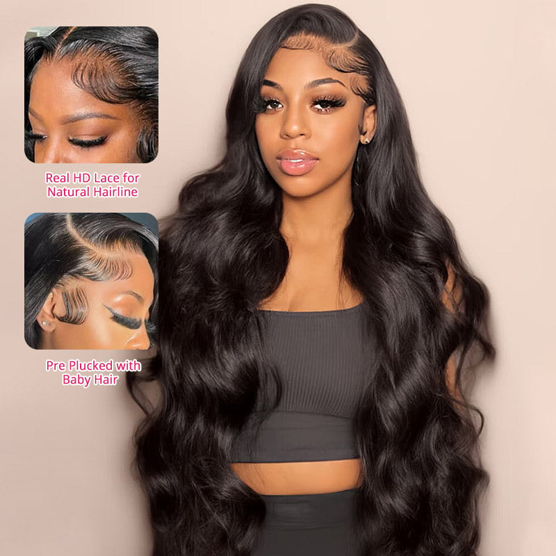 【40Inch Long Wig】Allove Bleach Knots & Pre Plucked 13x6 Real HD Invisible Full Lace Front Human Hair Wigs - AlloveHair