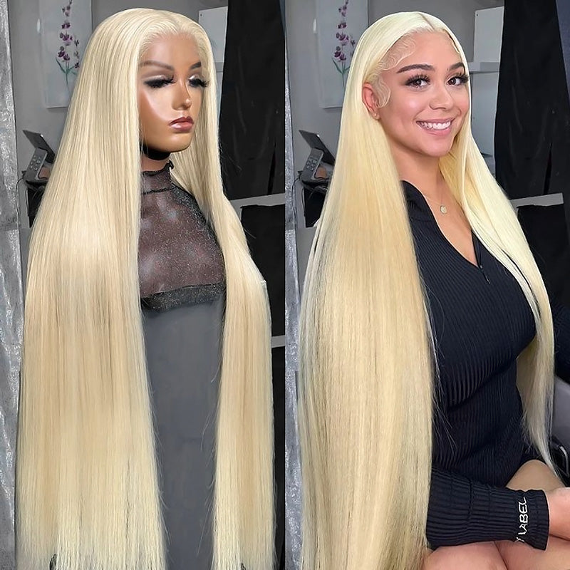 Glueless 613 Blonde Wear & Go 4*4 HD Lace Closure Straight Wig - AlloveHair