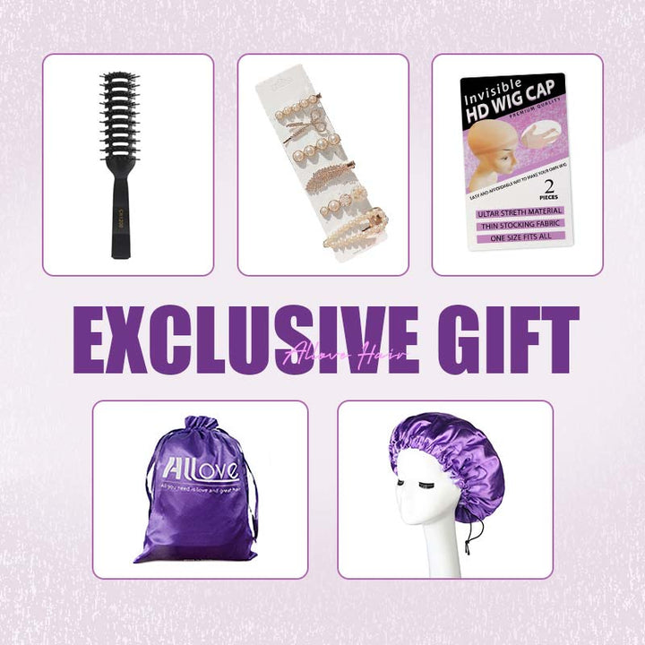 【98% Customer's Favor For Big Events】Allove 40'' 250% Customized High Density 13x4 HD Glueless Lace Frontal Wigs - AlloveHair