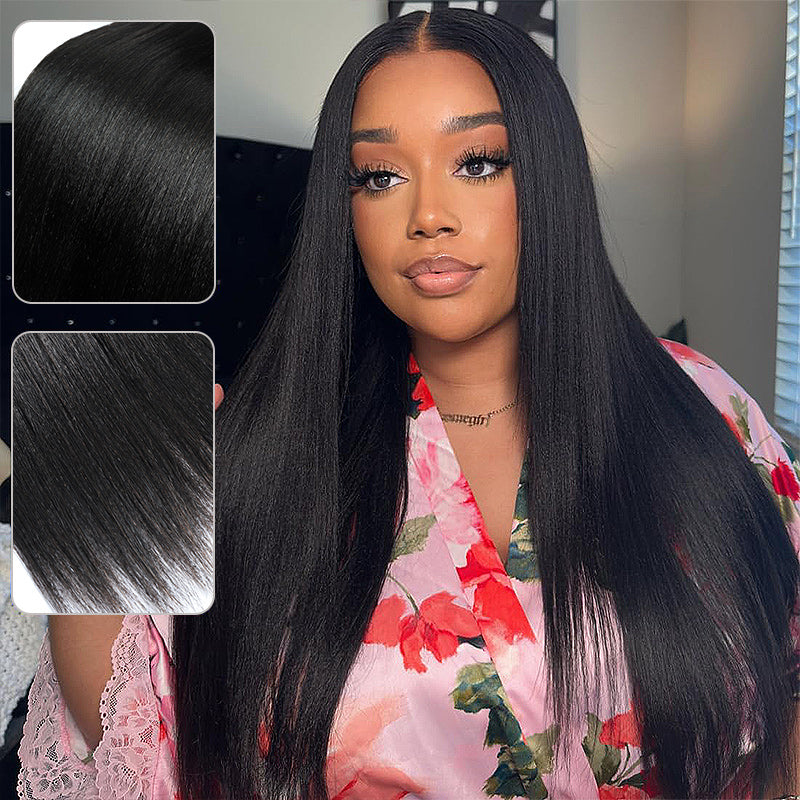 Allove Hair Upgrade Brazilian Yaki Straight 3 Bundles Virgin Human Hair Extensions - AlloveHair