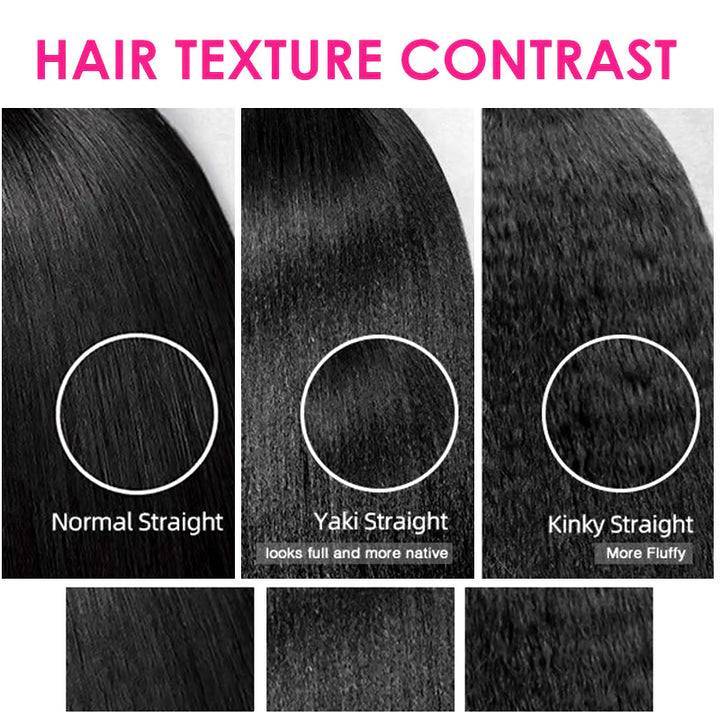 Allove Hair Upgrade Brazilian Yaki Straight 3 Bundles Virgin Human Hair Extensions - AlloveHair