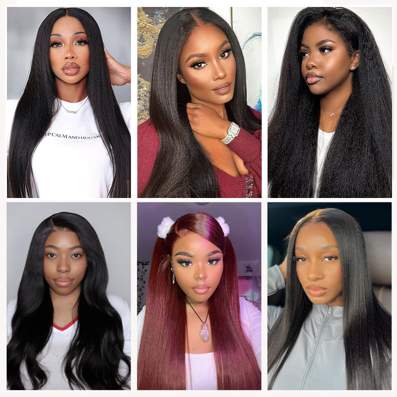 Allove Hair Upgrade Brazilian Yaki Straight 3 Bundles Virgin Human Hair Extensions - AlloveHair