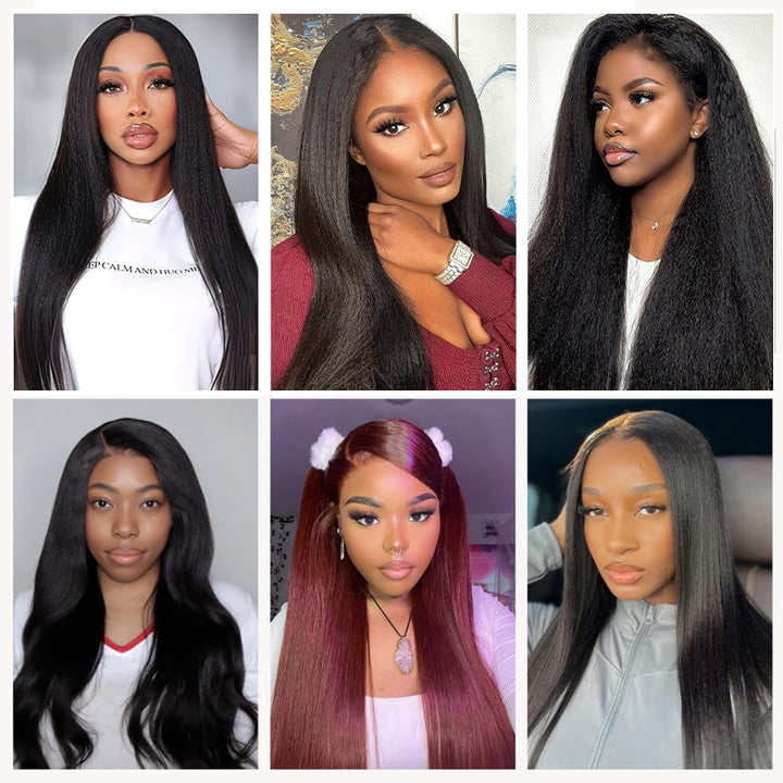 Allove Hair Upgrade Brazilian Yaki Straight 3 Bundles Virgin Human Hair Extensions - AlloveHair