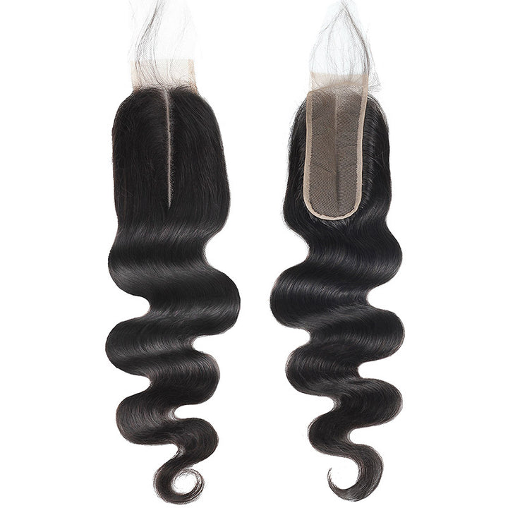 Brazilian Body Wave 3 Bundles with 2x6 HD Lace Deep Part Closure Virgin Human Hair - AlloveHair