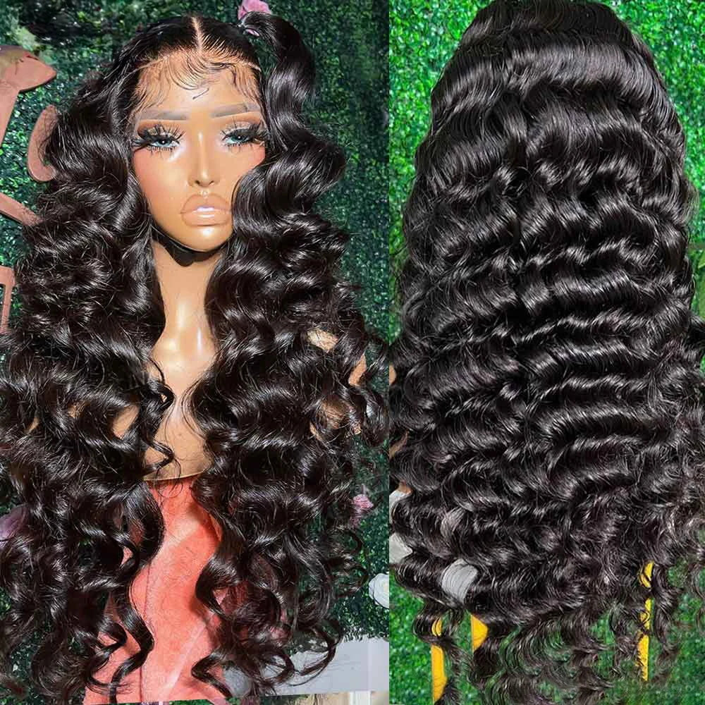 Allove 250% Customized High Density 13x4 HD Glueless Lace Frontal Wigs Pre Everything Wear to Go Wigs