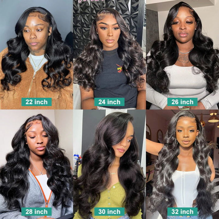 Allove HD Lace Wig 30 inch Body Wave Human Hair Wear and Go Wigs For Women
