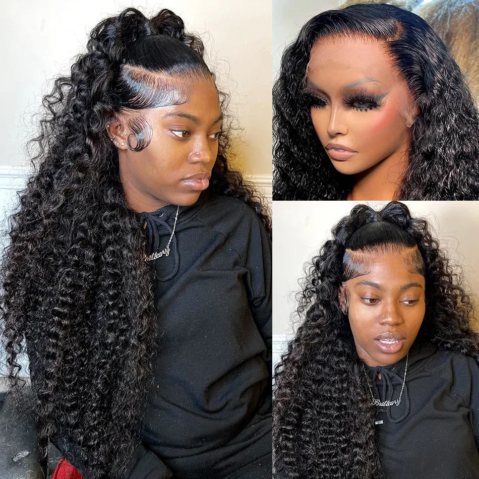 360 Lace Frontal Wig Brazilian Water Wave Lace Front Human Hair Wigs For Women