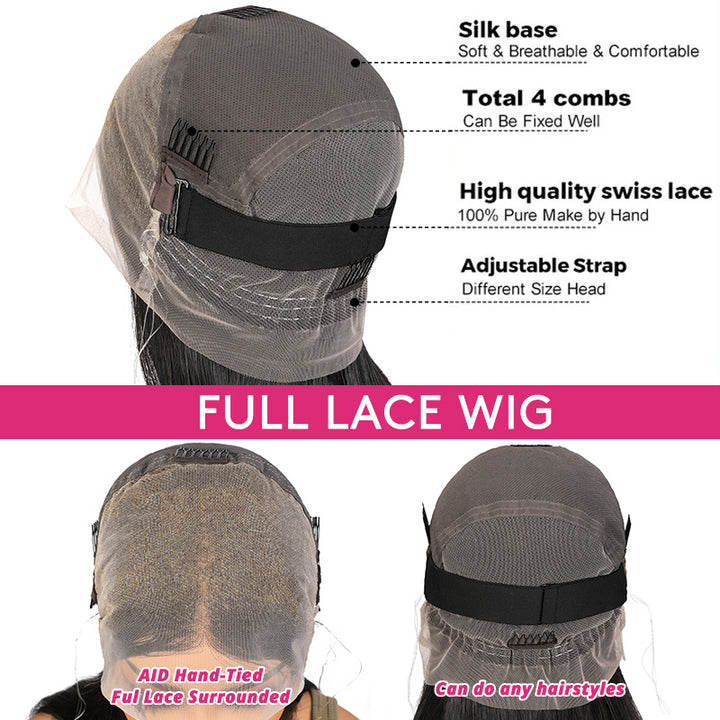 Loose Deep Wave Full Lace Wig | Free Parting Anywhere | 100% Human Hair | No Tangles - AlloveHair