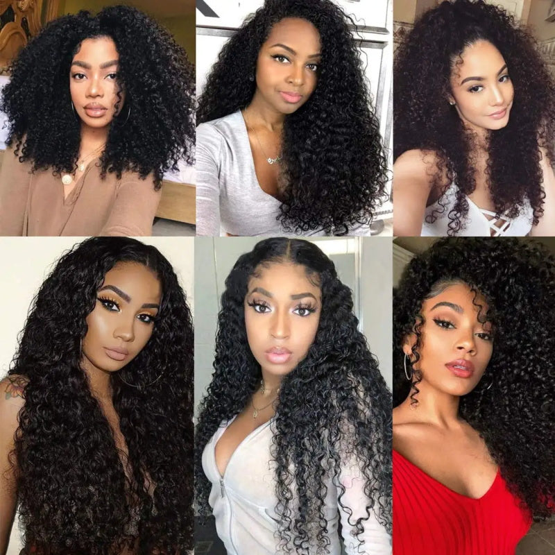 Allove Hair Brazilian Curly Wave 4 Bundles Virgin Human Hair