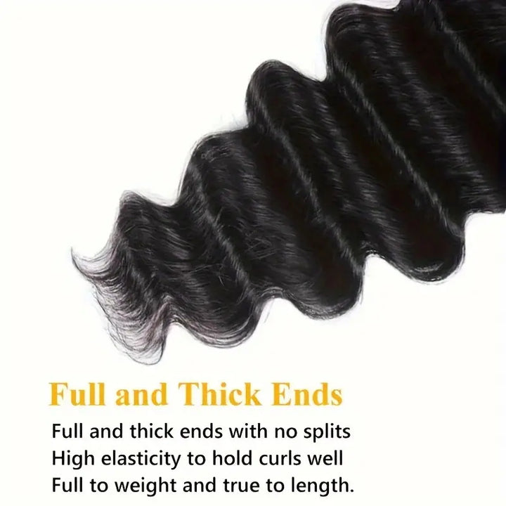 Allove Hair Brazilian Loose Deep Wave 3 Bundles Human Hair Extensions - AlloveHair