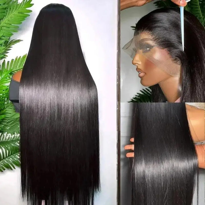 【THIN LACE】13x6 Lace Front Real HD Lace Wigs Straight Human Hair Skin Melt Glueless Wigs - AlloveHair