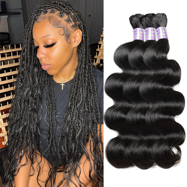 Allove Hair Body Wave Bulk Human Hair For Braiding No Weft Hair Bundles For Braids - AlloveHair