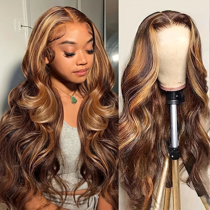 2 Wigs = $269 | 5x5 Glueless Wig 24'' Pre Everything and 13x6 Full Lace Front Wigs 30'' Highlight Color - AlloveHair
