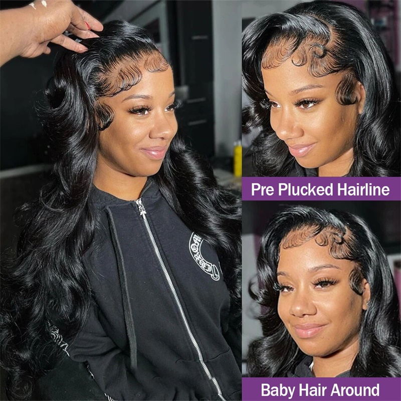 Allove HD Lace Wig 30 inch Body Wave Human Hair Wear and Go Wigs For Women