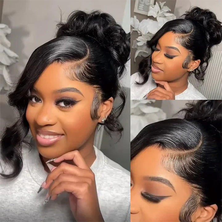 Body Wave Invisi-String Snug Fit 360 HD Lace Frontal Glueless Wig With Bleached Knots - AlloveHair