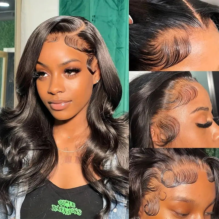 Pre Plucked Ready To Wear Wig | 13x4 Body Wave Lace Front Glueless Human Hair 200 Density Wig For Beginners - AlloveHair