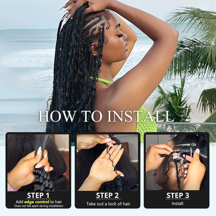 Allove Bulk Human Hair For Braiding Kinky Curly Hair Bundles No Weft - AlloveHair