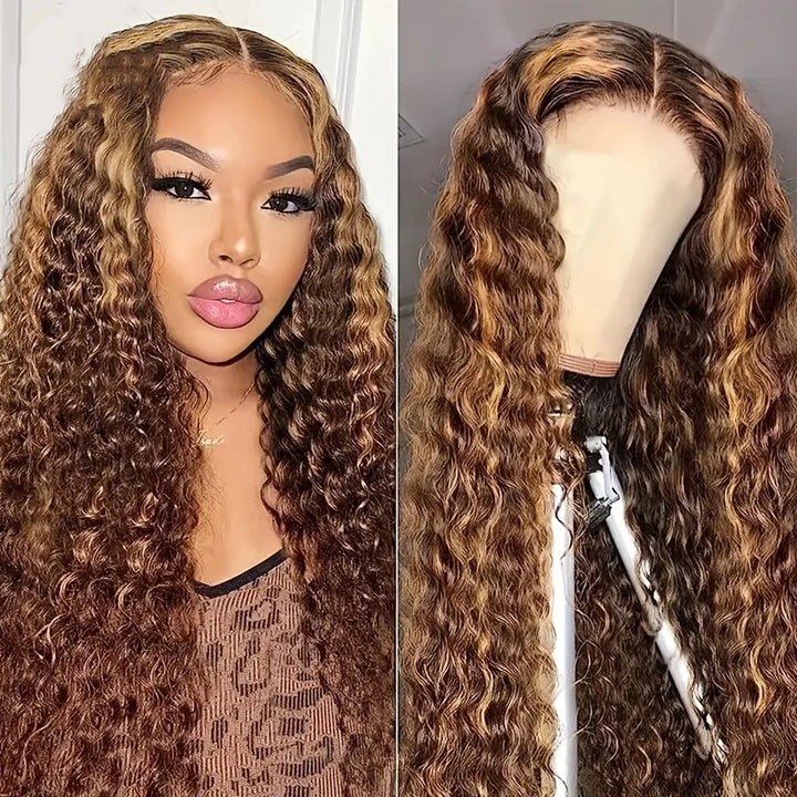 2 Wigs = $269 | 5x5 Glueless Wig 24'' Pre Everything and 13x6 Full Lace Front Wigs 30'' Highlight Color - AlloveHair