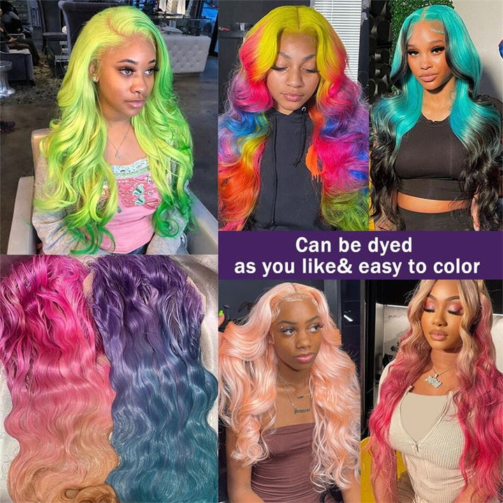 613 Blonde Body Wave Hair 4*4 HD Lace Closure Wig Wear and Go Glueless Lace Wigs