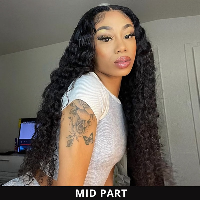 Allove Hair PartingMax Glueless Wig Pre-Bleached Deep Wave 7x6 Ready To Wear Lace Wig