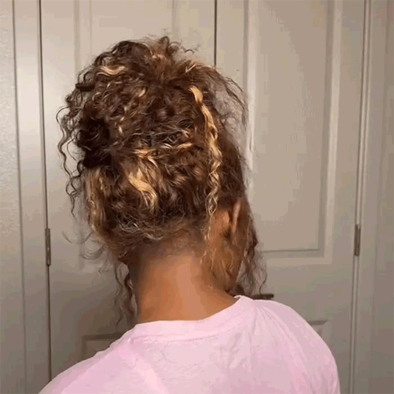 Allove P4/27 Highlight Ombre Brown Color Water Wave Invisi Strap Snug Fit 360 Glueless Wigs - AlloveHair