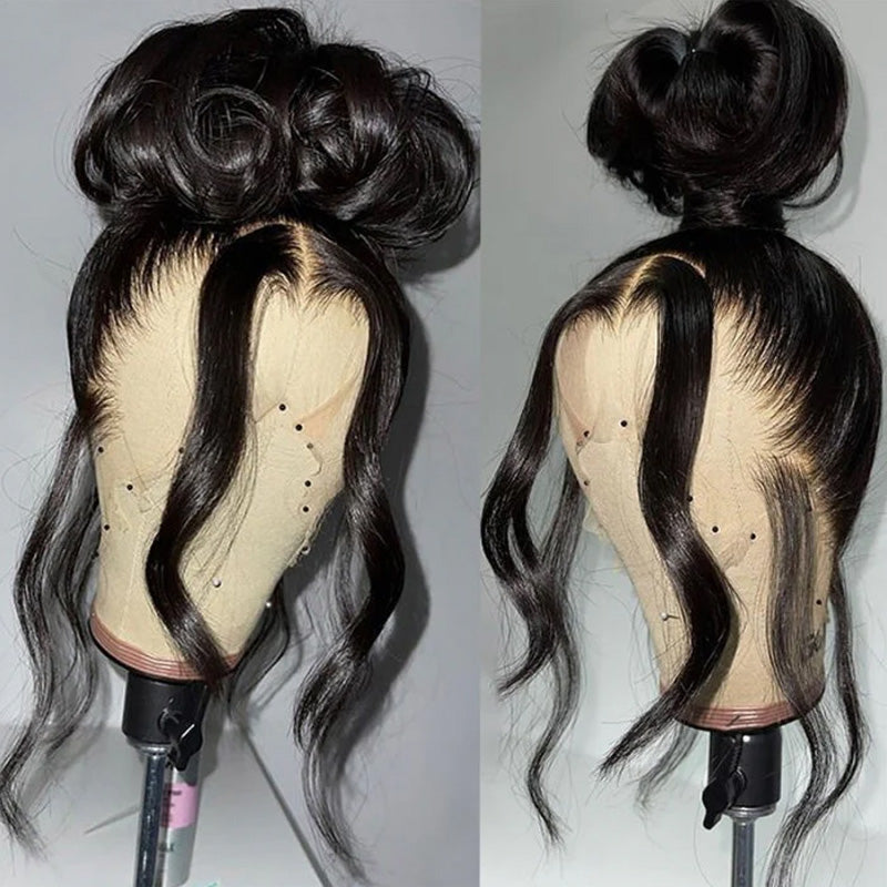 Body Wave Invisi-String Snug Fit 360 HD Lace Frontal Glueless Wig With Bleached Knots - AlloveHair