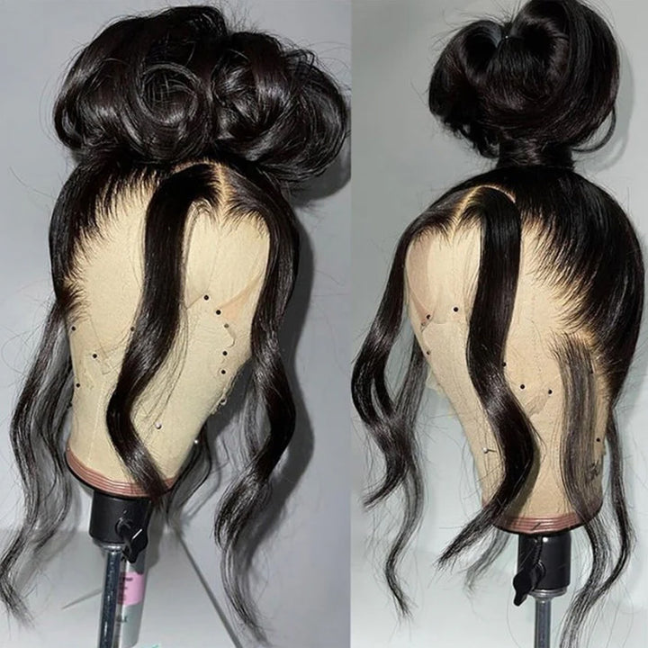 Body Wave Invisi-String Snug Fit 360 HD Lace Frontal Glueless Wig With Bleached Knots - AlloveHair