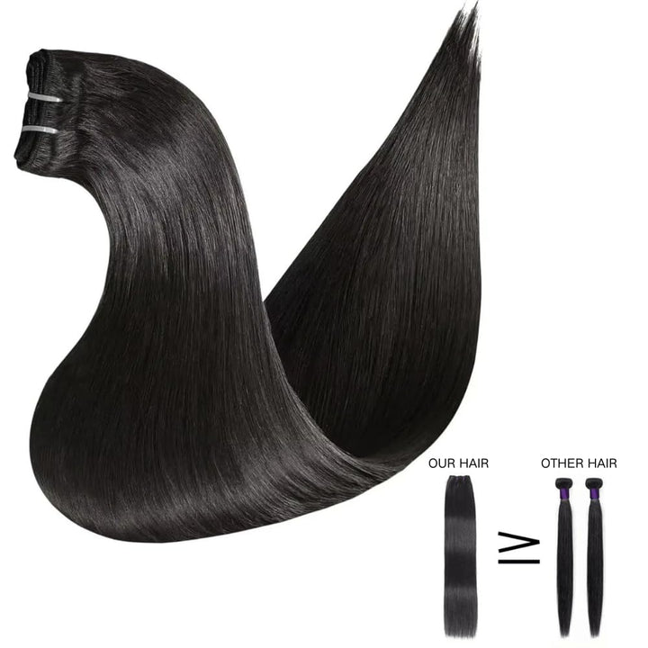 12A Super Soft Silky Straight Hair Bundles Salon Quality Full And Thick Unprocessed Raw Burmese Human Hair Extensions - AlloveHair