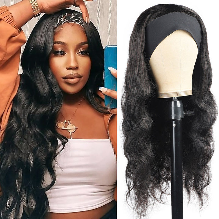 Allove Hair Body Wave Headband Wig Affordable Half Wig Styles - AlloveHair