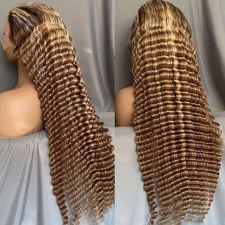 2 Wigs = $269 | 5x5 Glueless Wig 24'' Pre Everything and 13x6 Full Lace Front Wigs 30'' Highlight Color - AlloveHair