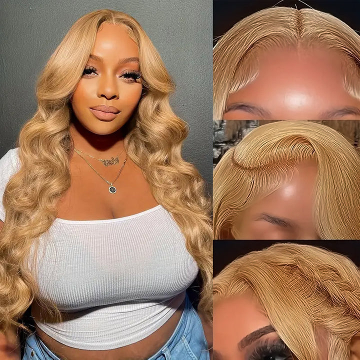 Allove Hair #27 Honey Blonde Body Wave 13x4 HD Lace Front Wig - AlloveHair