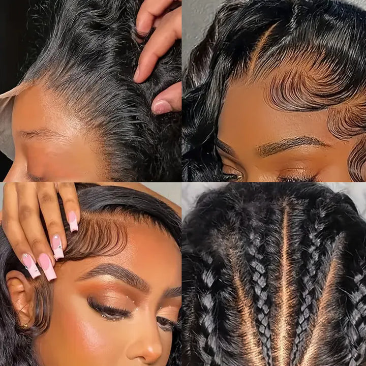 Glueless Water Wave Full Lace Wig | Drawstring Adjustable | 100% Brazilian Hair | HD Undetectable Lace - AlloveHair