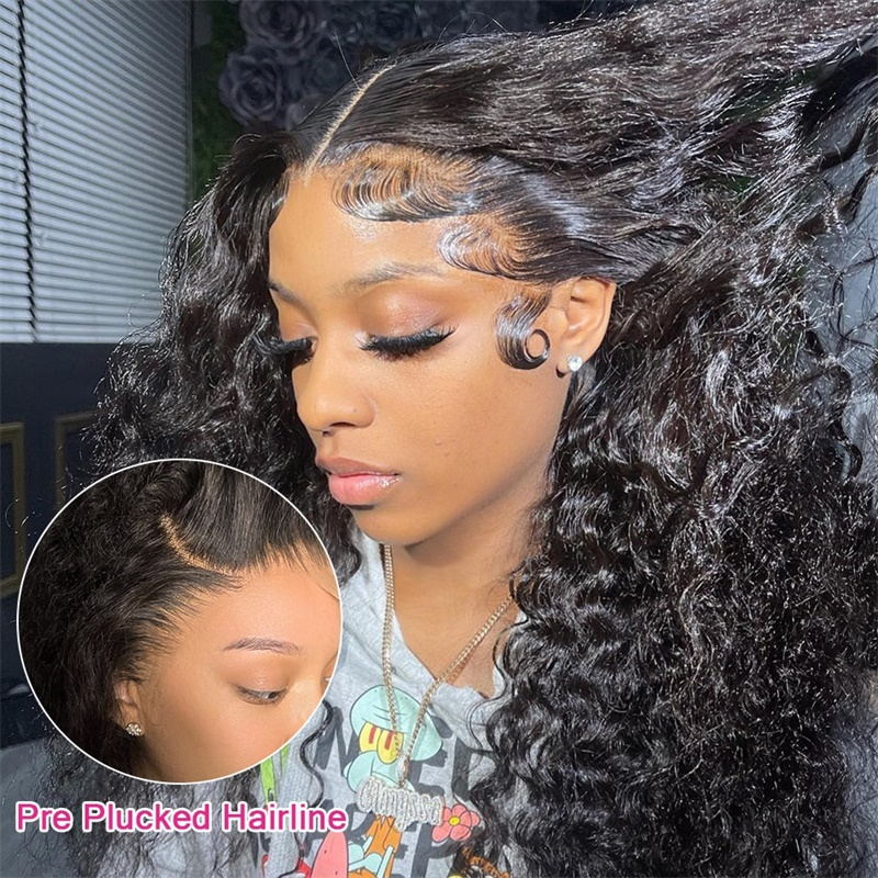 【Big/Small Head Friendly Wig】13x4 Deep Wave Lace Front Wig Curly Human Hair Wigs Ready To Wear Glueless Wig