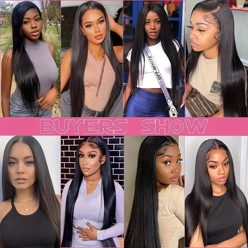 30Inch 5x5 HD Pre Plucked Wear and Go Lace Closure Wig Straight Hair Glueless Lace Wigs 200% Density