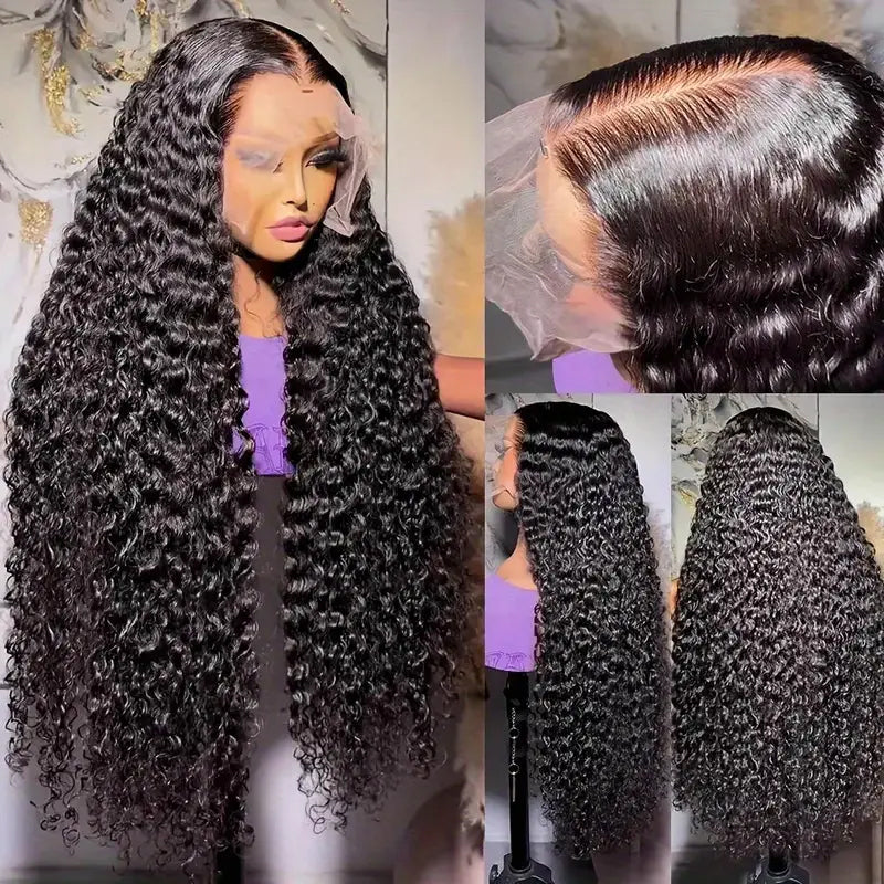 【THIN LACE】HD Invisible Lace Wig Water Wave Human Hair 13x6 Lace Frontal Wigs 200% Density - AlloveHair