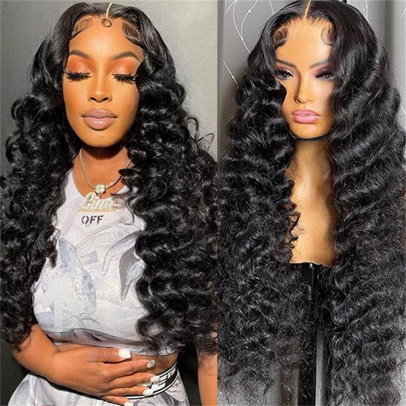Allove Hair 30 Inch Long 13x4/13x6 HD Lace Frontal Wigs Pre-Plucked Natural Hairline Ready To Wear Human Hair Wig