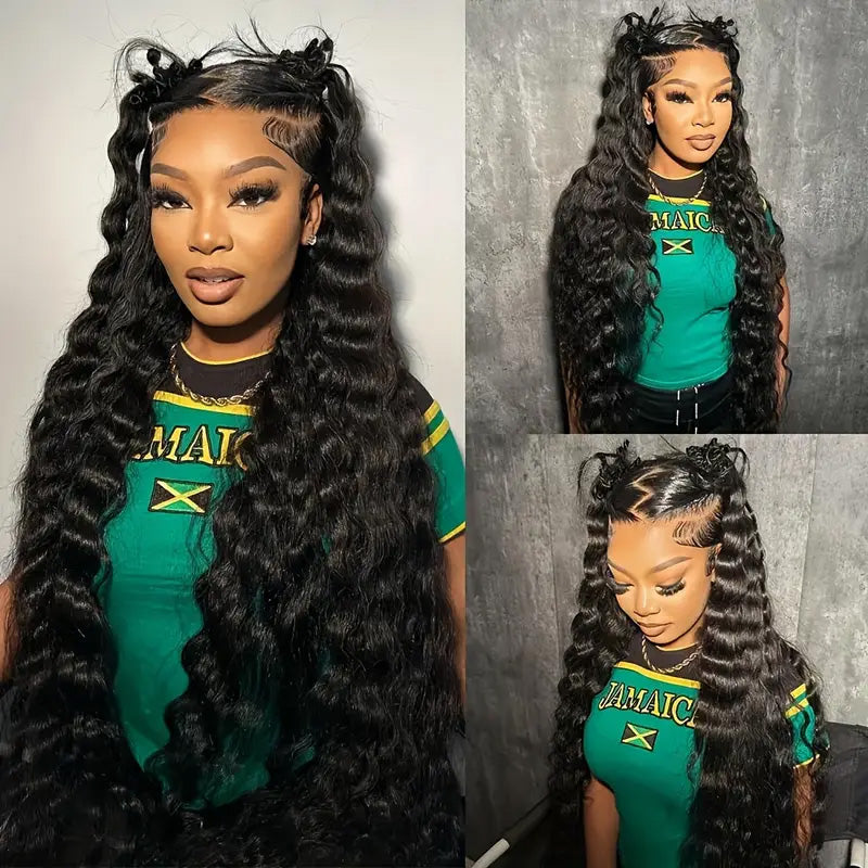 Allove Pull Go Drawstring Glueless Wig 13x6 Loose Deep Wave Invisible HD Lace Front Wig - AlloveHair