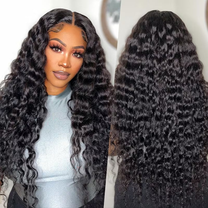 Allove Hair 30inch Long 13x4 HD Lace Frontal Wigs Pre-plucked Natural Hairline 5x5 Wear to Go Human Hair Wigs