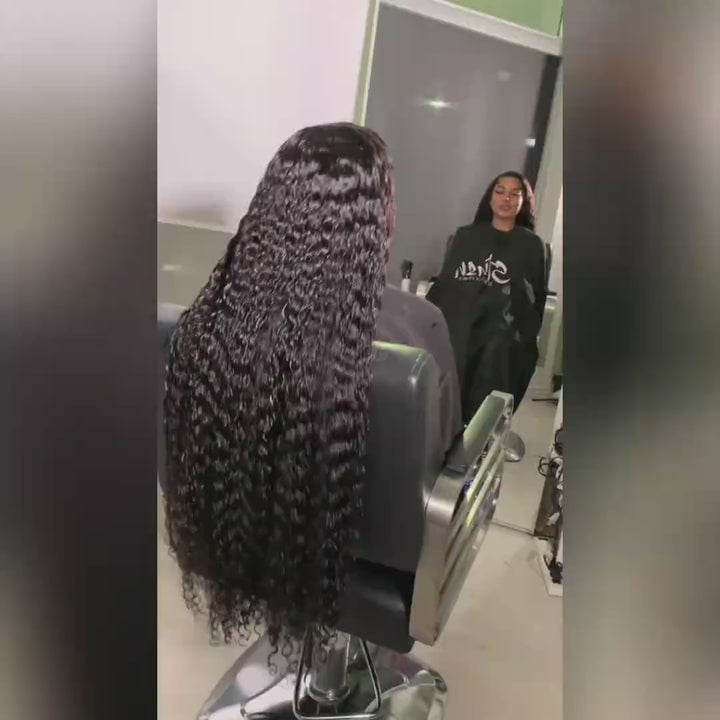 Extra Long 40 Inch Wig | 13x4 HD Lace Wig | Defined Curly Human Hair | Glueless Optional