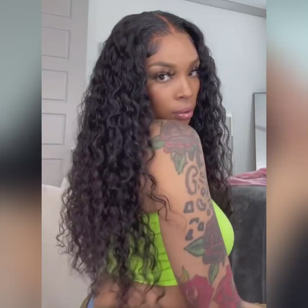 Bleached Knots Ready To Wear Wig | 5x5 HD Lace Front Wig Water Wave Human Hair Glueless Wig