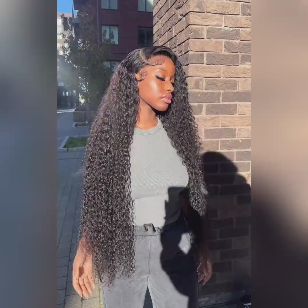 13x6 Pre-Everything HD Lace Wig | Deep Wave Human Hair | Pre-Cut Pre-Plucked & Bleached | Glueless Install