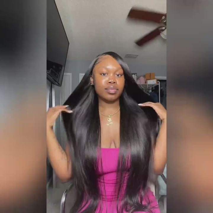 Allove Real Glueless 7x6 HD Lace Wig 220% Density PartingMax Lace Wigs Straight Hair Lace Front Wigs Human Hair