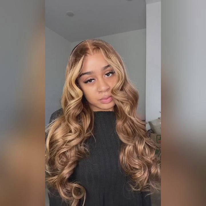 [Spring Sale] 28''= $179.99 Pre Cut & Pre Plucked & Bleached Knots Ready To Wear 13*4 Colored Lace Front Wigs 180% Density