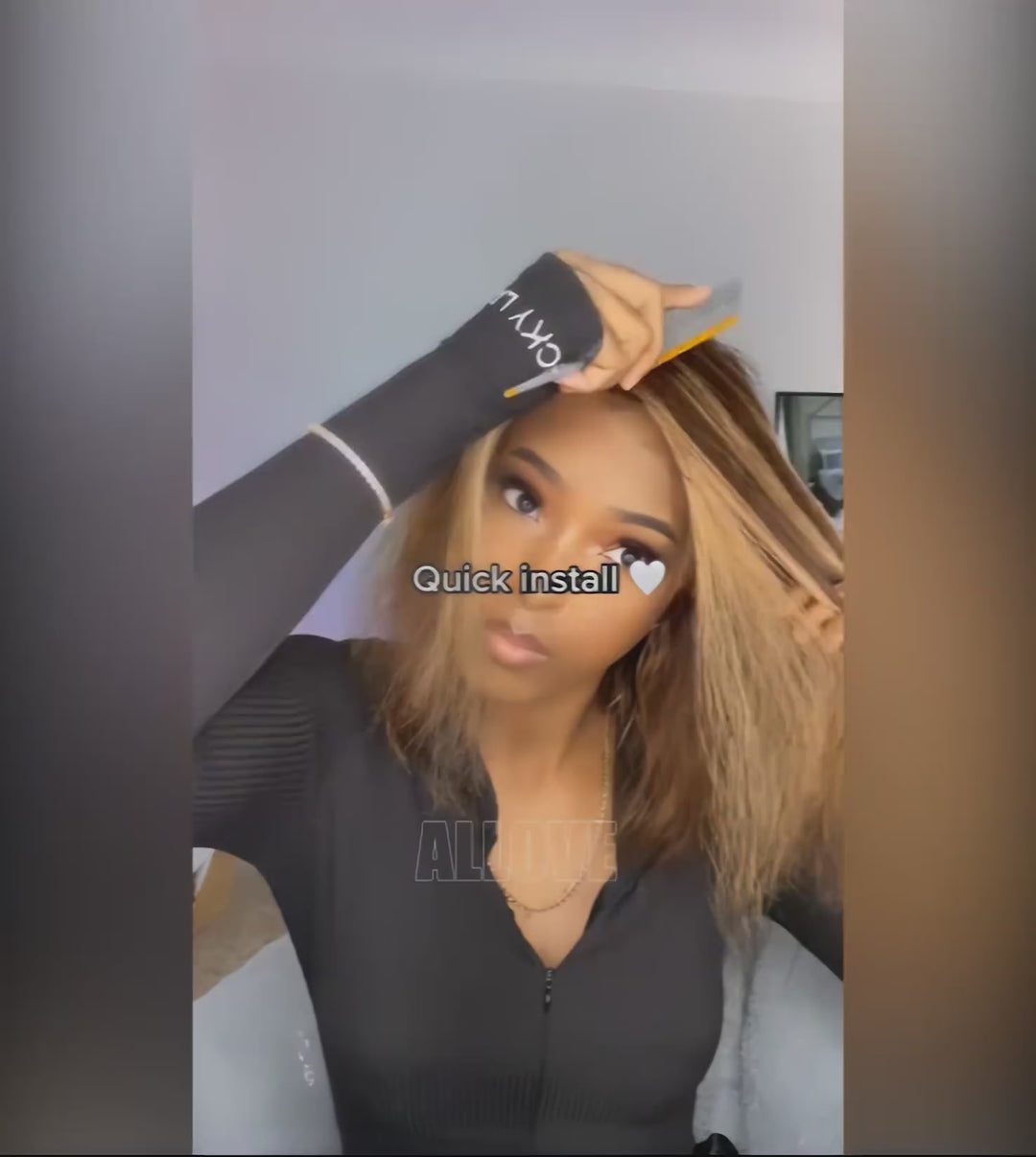 Highlight Short Bob 13x1 Lace Part Straight Human Hair Wigs Brazilian 4x4 Short Bob Wig