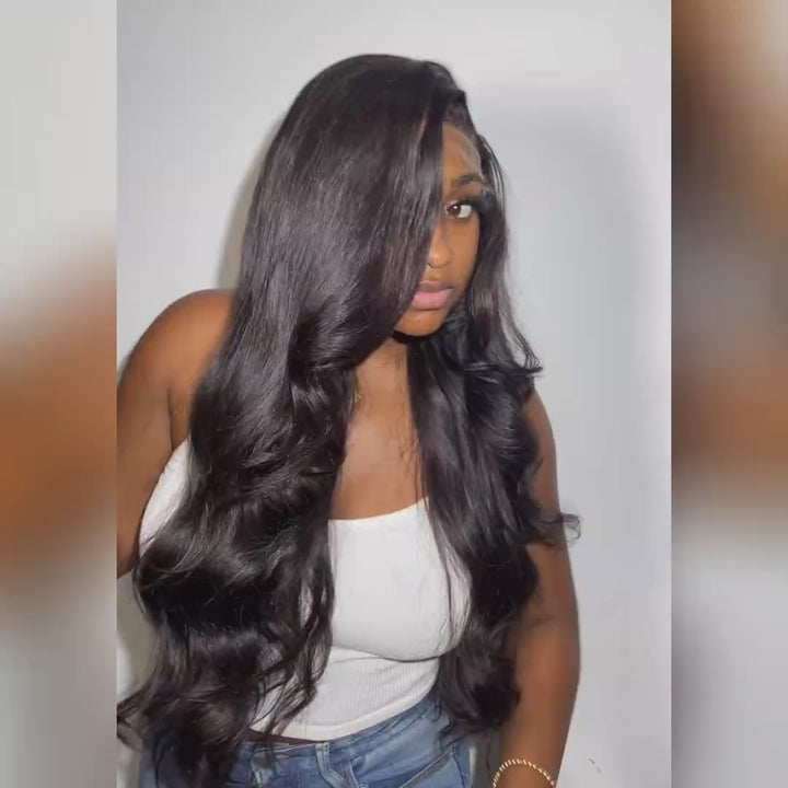 Allove 30 Inch Body Wave Glueless 7x6 HD Lace Wigs Human Hair Pre Plucked with Natural Hairline Baby Hair