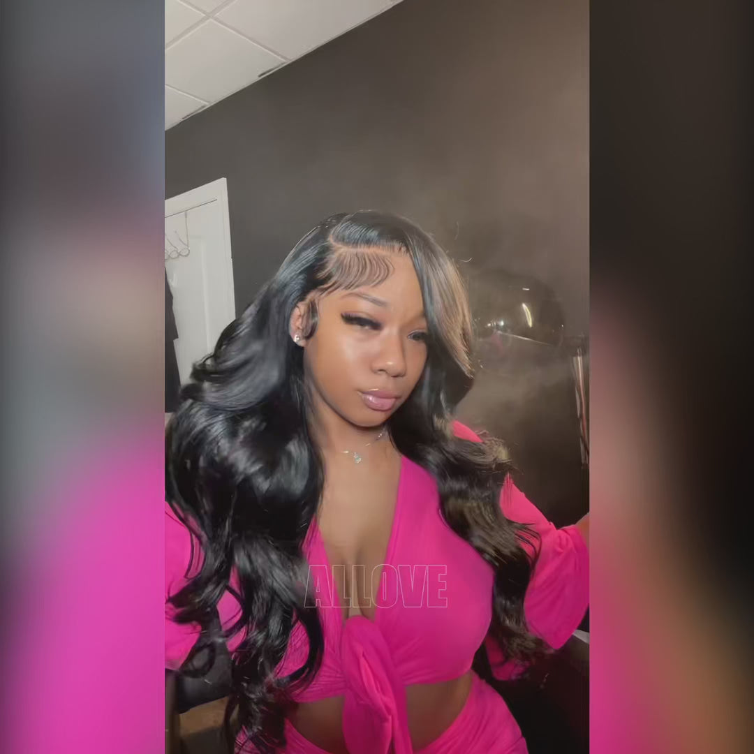 Long 40Inch Wear And Go Glueless Wigs HD 13x4 Lace Front Body Wave Human Hair 200 Density Wigs No Glue