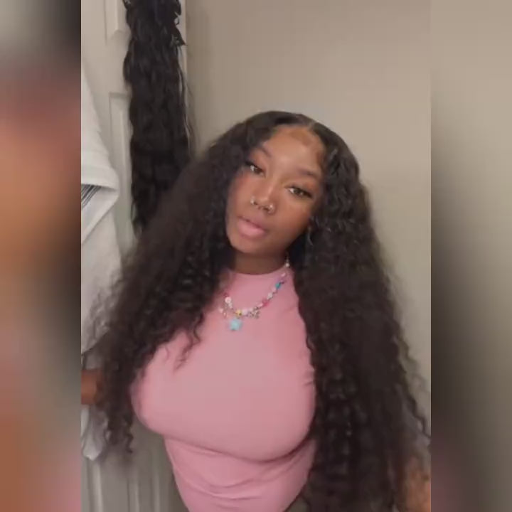 Pre Plucked Ready To Wear Wig | 200% Density 5x5 HD Lace Front Wigs Deep Wave Human Hair Glueless Wigs For Beginners