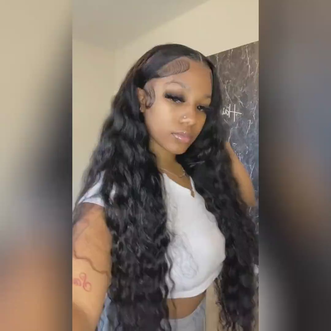 【C Part】13x4 HD Lace Front Wig Loose Deep Wave Human Hair Wig With Pre Plucked Hairline